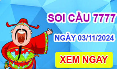 Soi cầu 7777 ngày 03-11-2024 – Cầu lô tứ quý 7777 hôm nay