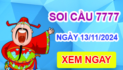Soi cầu 7777 ngày 13-11-2024 – Cầu lô tứ quý 7777 hôm nay